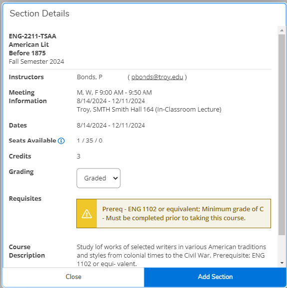 view courses & Schedule 7